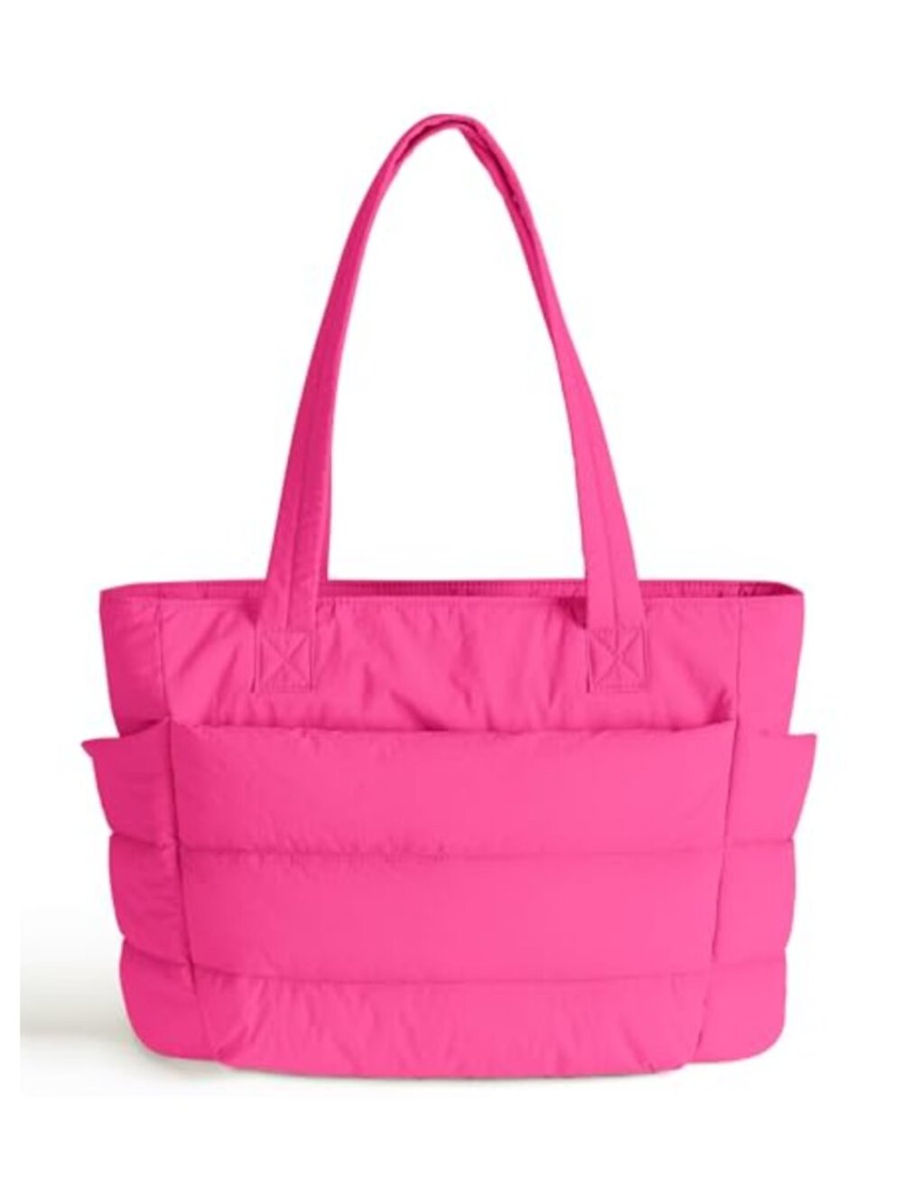 Quilted Puffer Tote Bag Women Laptop Bag Work Travel Gym Shoulder Handbag